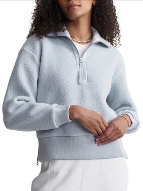 Varley Roselle Half-Zip Fleece Sweatshirt
in the color Pearl Blue Medium
